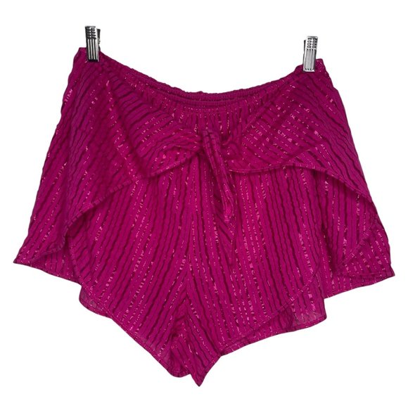 Victoria's Secret Metallic Striped Wrap Waist Sleep Short NWT Sz XL - Picture 1 of 9